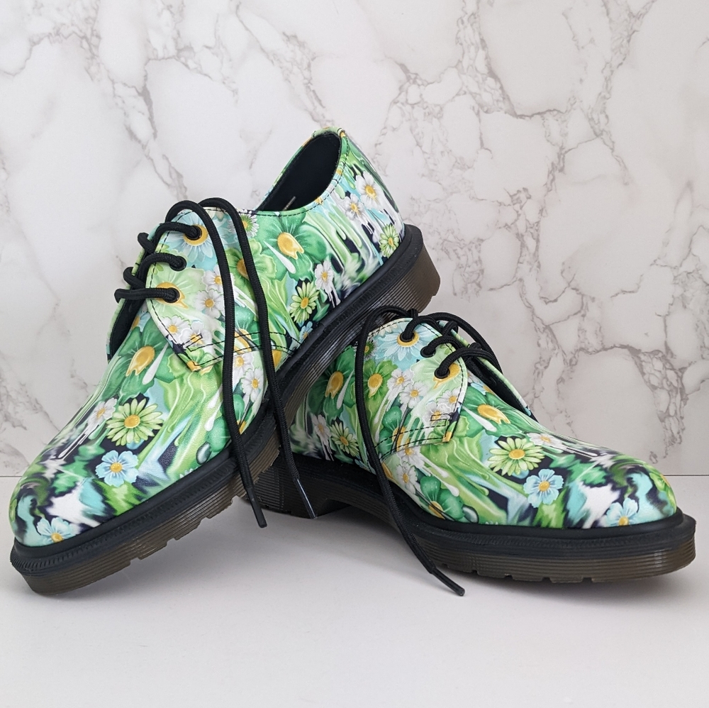 Sold on Ebay Dr. Martens Floral Slime Oxford